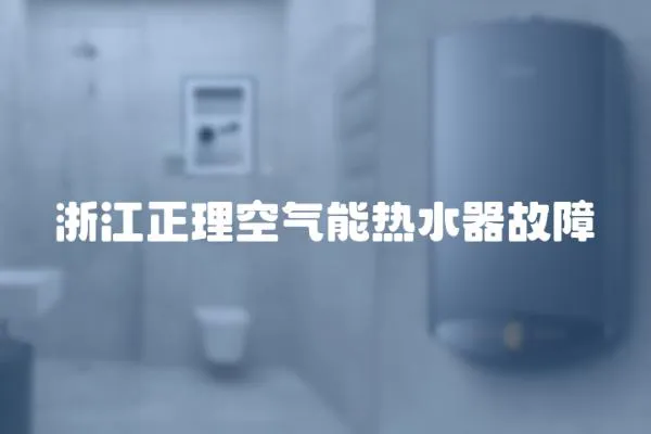 浙江正理空氣能熱水器故障