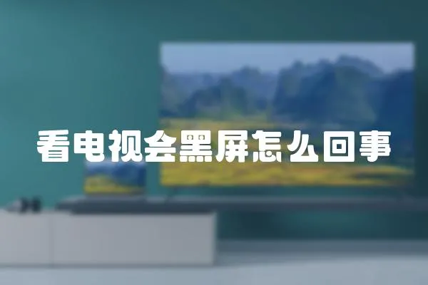 看電視會黑屏怎么回事