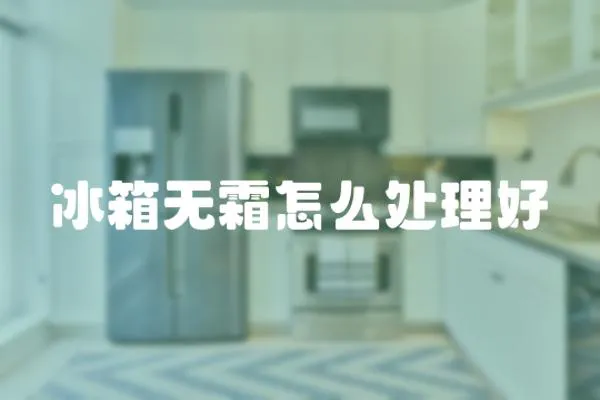 冰箱無霜怎么處理好