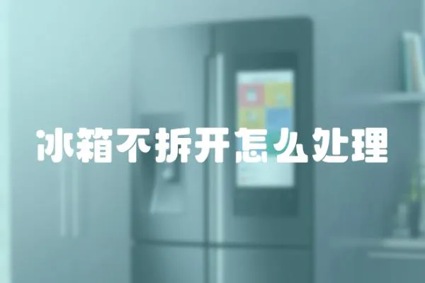 冰箱不拆開怎么處理