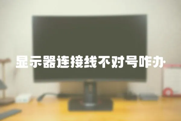 顯示器連接線不對號咋辦