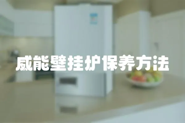 威能壁掛爐保養(yǎng)方法