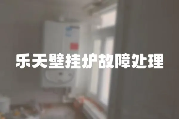 樂天壁掛爐故障處理