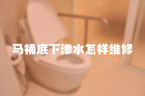 馬桶底下滲水怎樣維修