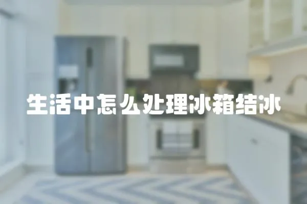 生活中怎么處理冰箱結冰