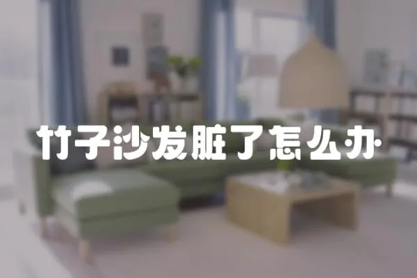 竹子沙發臟了怎么辦