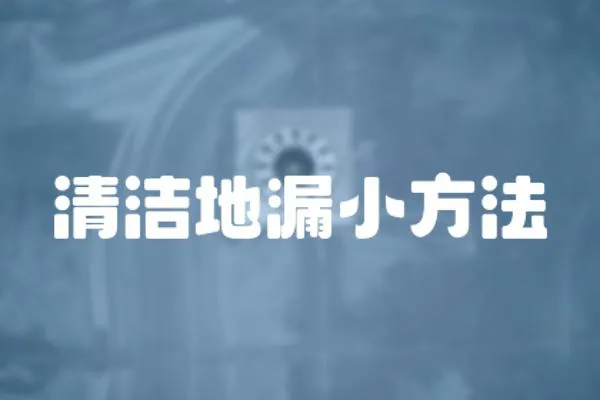 清潔地漏小方法