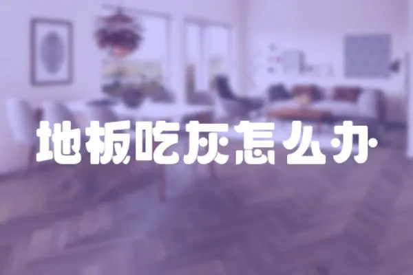 地板吃灰怎么辦