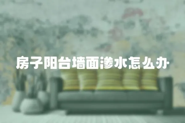 房子陽臺墻面滲水怎么辦
