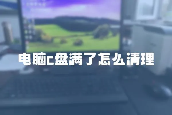 電腦c盤滿了怎么清理