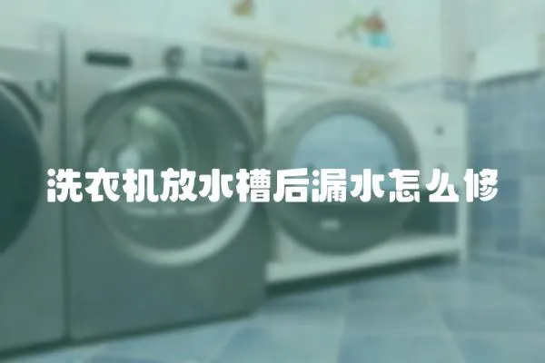 洗衣機(jī)放水槽后漏水怎么修