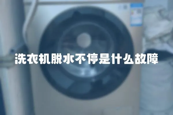 洗衣機脫水不停是什么故障