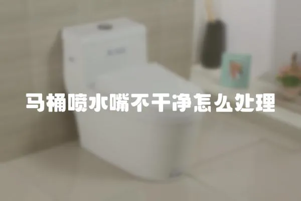 馬桶噴水嘴不干凈怎么處理