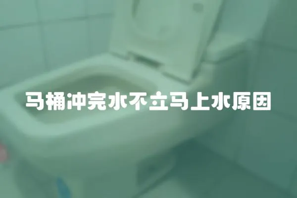 馬桶沖完水不立馬上水原因