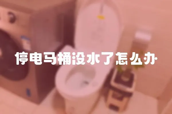 停電馬桶沒水了怎么辦