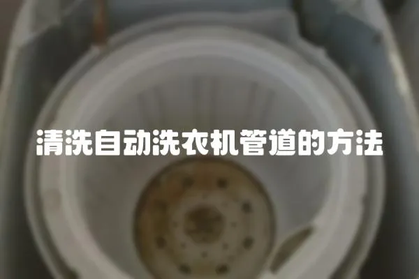 清洗自動洗衣機管道的方法