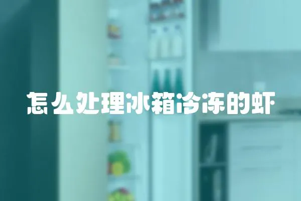 怎么處理冰箱冷凍的蝦