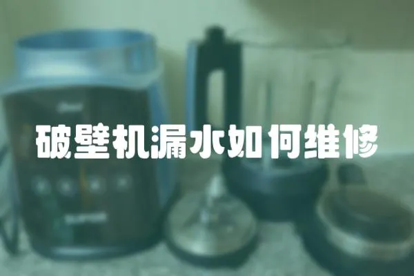 破壁機漏水如何維修