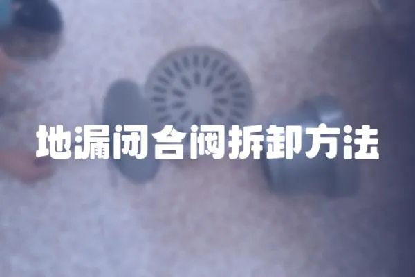地漏閉合閥拆卸方法