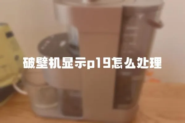 破壁機顯示p19怎么處理