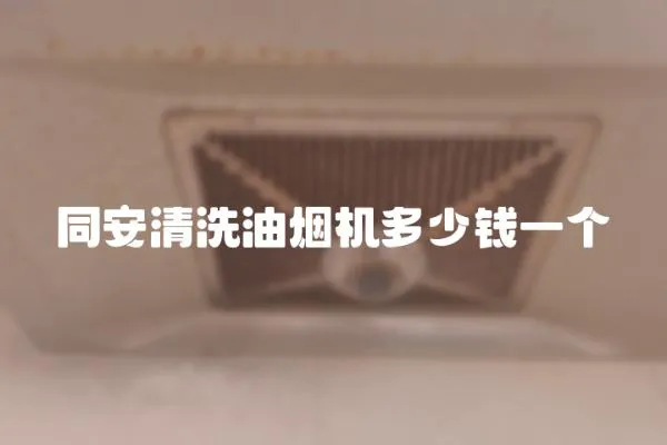 同安清洗油煙機多少錢一個