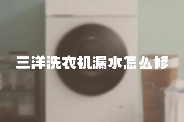 三洋洗衣機漏水怎么修