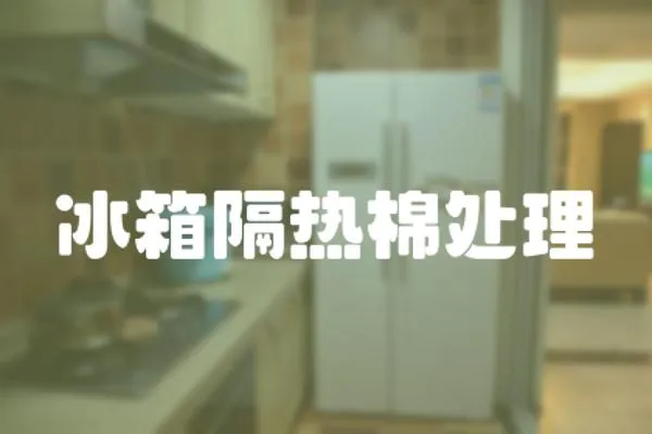 冰箱隔熱棉處理