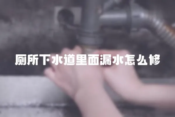廁所下水道里面漏水怎么修