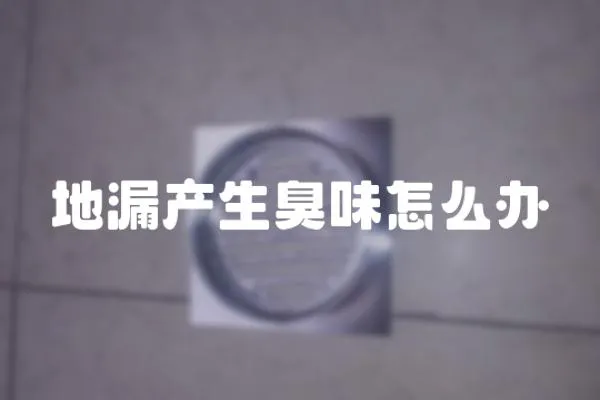 地漏產(chǎn)生臭味怎么辦