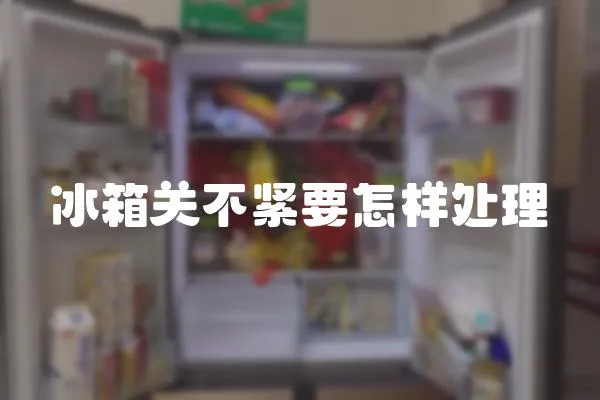 冰箱關(guān)不緊要怎樣處理