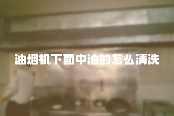油煙機下面中油的怎么清洗