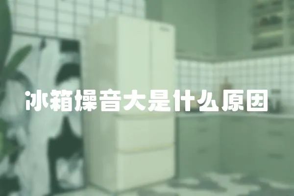 冰箱燥音大是什么原因