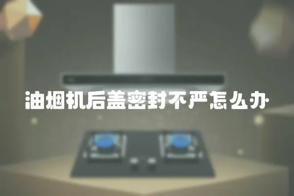 油煙機后蓋密封不嚴怎么辦