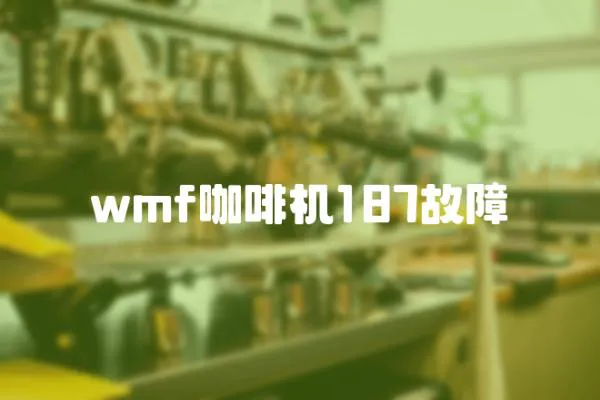 wmf咖啡机187故障