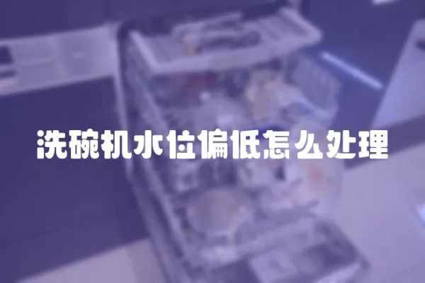 洗碗機水位偏低怎么處理