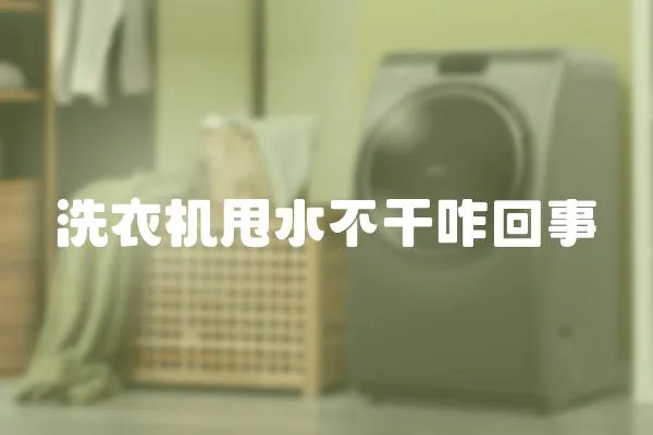 洗衣機甩水不干咋回事