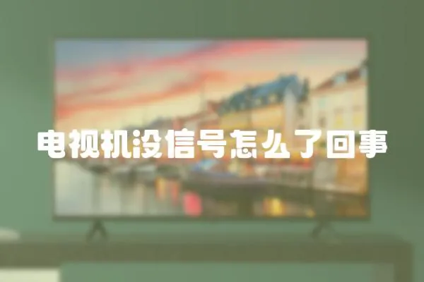 電視機(jī)沒(méi)信號(hào)怎么了回事