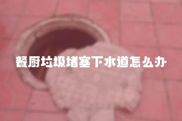 餐廚垃圾堵塞下水道怎么辦