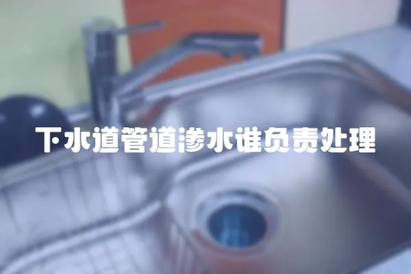 下水道管道滲水誰負責處理