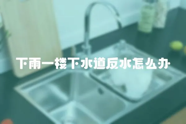 下雨一樓下水道反水怎么辦