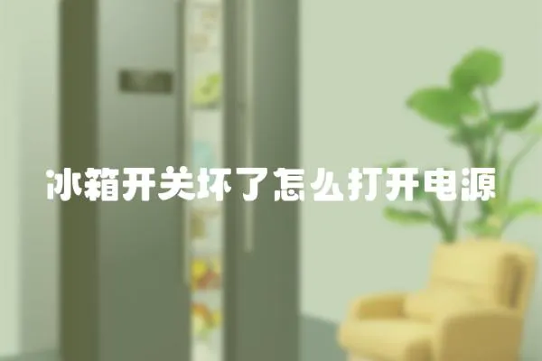 冰箱開關壞了怎么打開電源