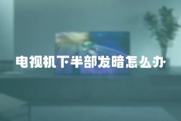 電視機下半部發暗怎么辦