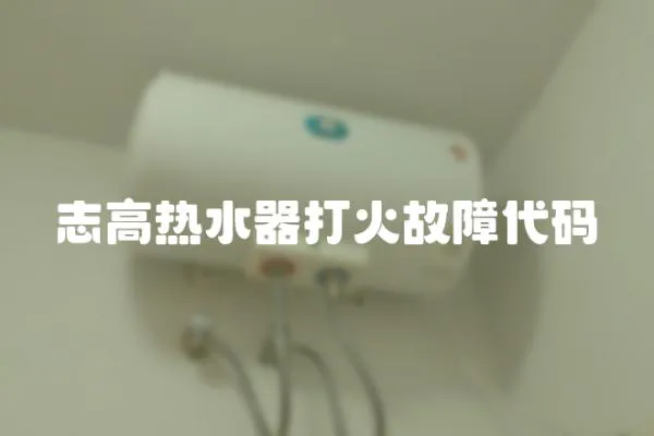 志高熱水器打火故障代碼
