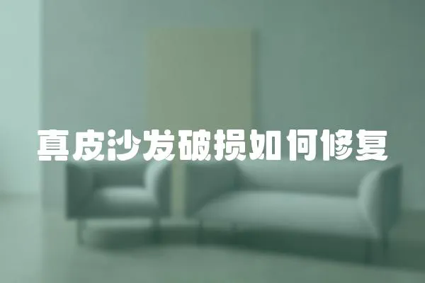 真皮沙發破損如何修復