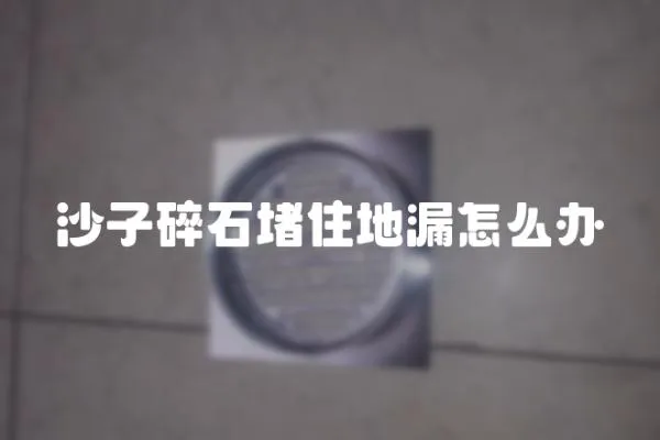 沙子碎石堵住地漏怎么辦