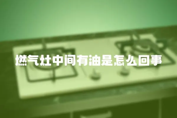 燃?xì)庠钪虚g有油是怎么回事