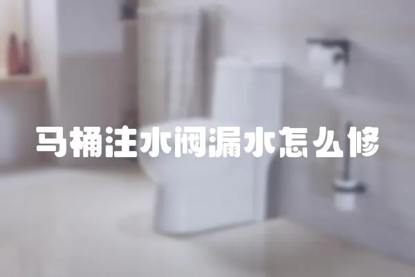 馬桶注水閥漏水怎么修