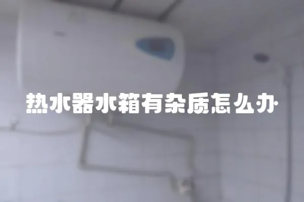 熱水器水箱有雜質怎么辦
