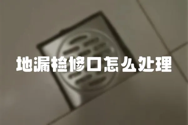 地漏檢修口怎么處理