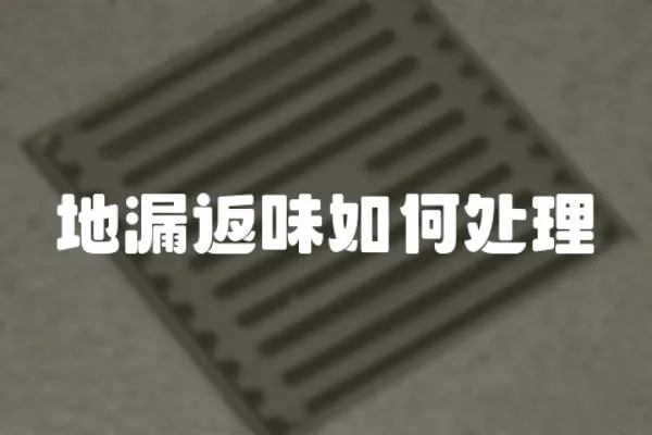 地漏返味如何處理